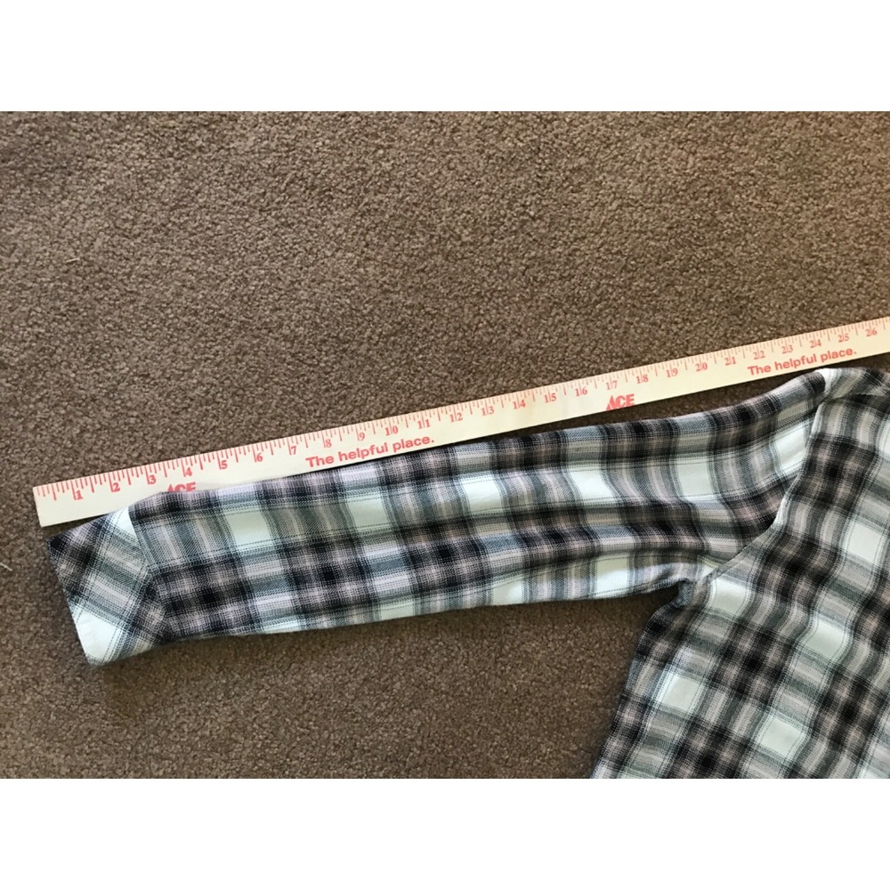 Rails Hunter Plaid Shirt size M Ivory Coal Blush Long Sleeve Button Down - Picture 14 of 14